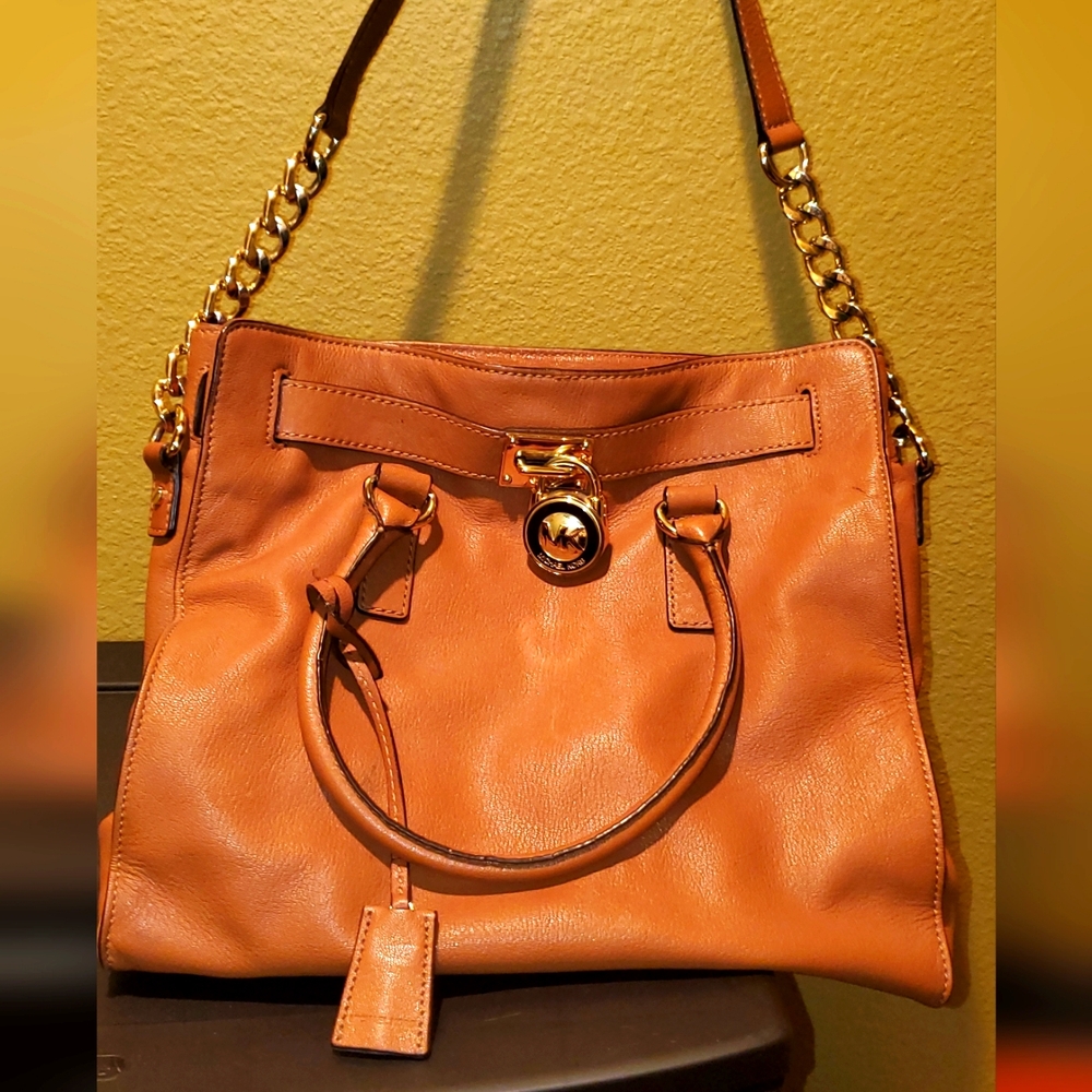 Original Michael Kors Hamilton Leather Satchel Shoulder bag